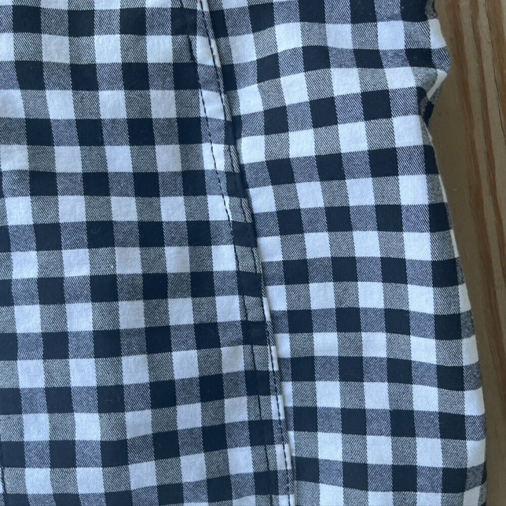 Free People Size 2 Small Black & White Gingham Plaid Mini Skirt Femme - Picture 9 of 10